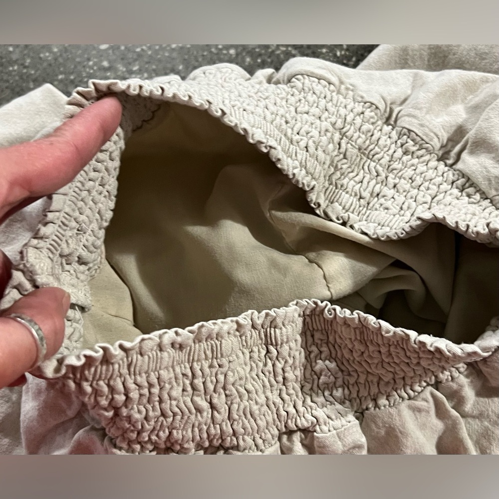 Vintage Wide Leg Cropped High Waist Linen Blend Pants Vacation Resort Summer - Picture 8 of 9